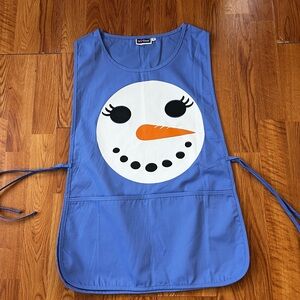 Blue Snowman Apron